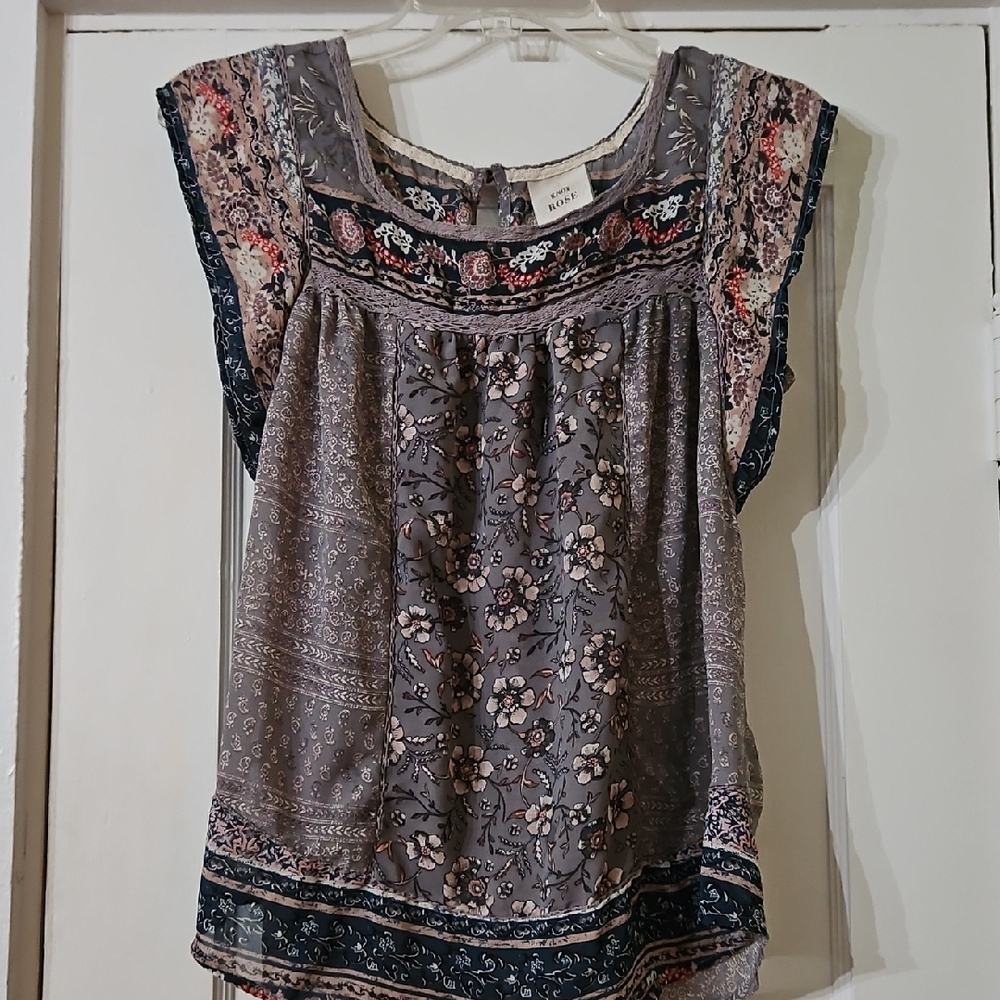 Knox Rose Multicolor Floral Blouse